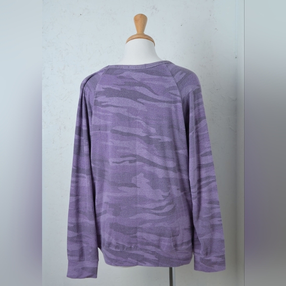 Buffalo D.B | Purple camo light wash crew neck long sleeved sweater - Picture 2 of 9